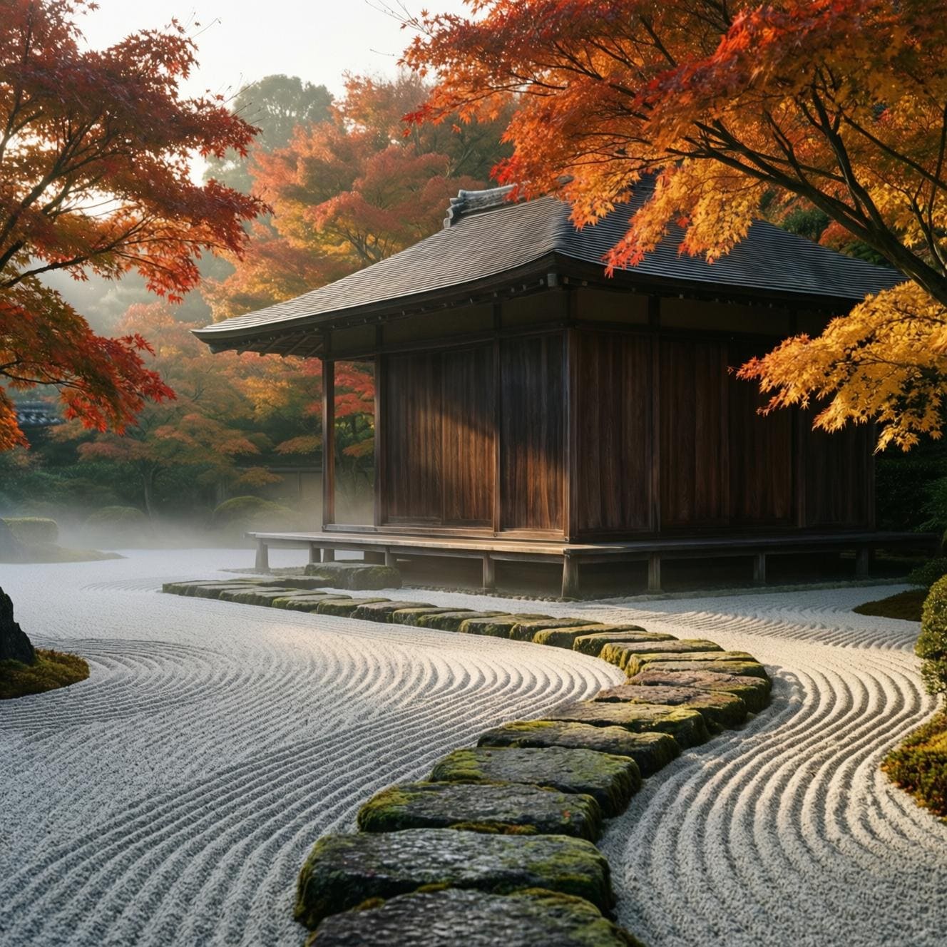 Zen Garden Pavilion — AI world preview