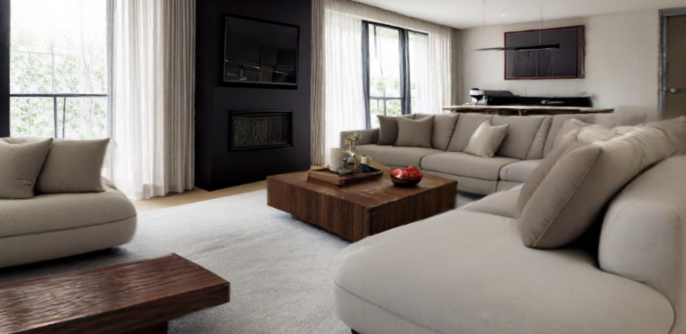 Modern Minimalist Living Space — AI world preview